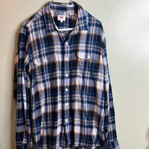 Levi’s JACKSON WORKER OVERSHIRT Plaid button down long sleeve flannel shirt